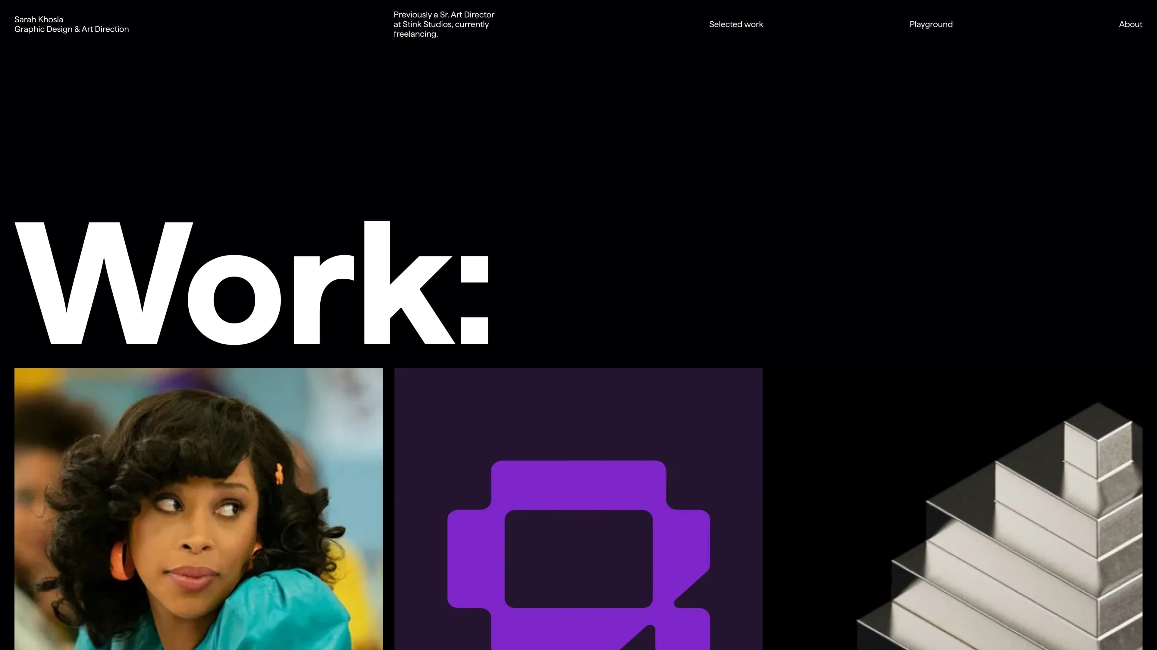 Portfolio hero section