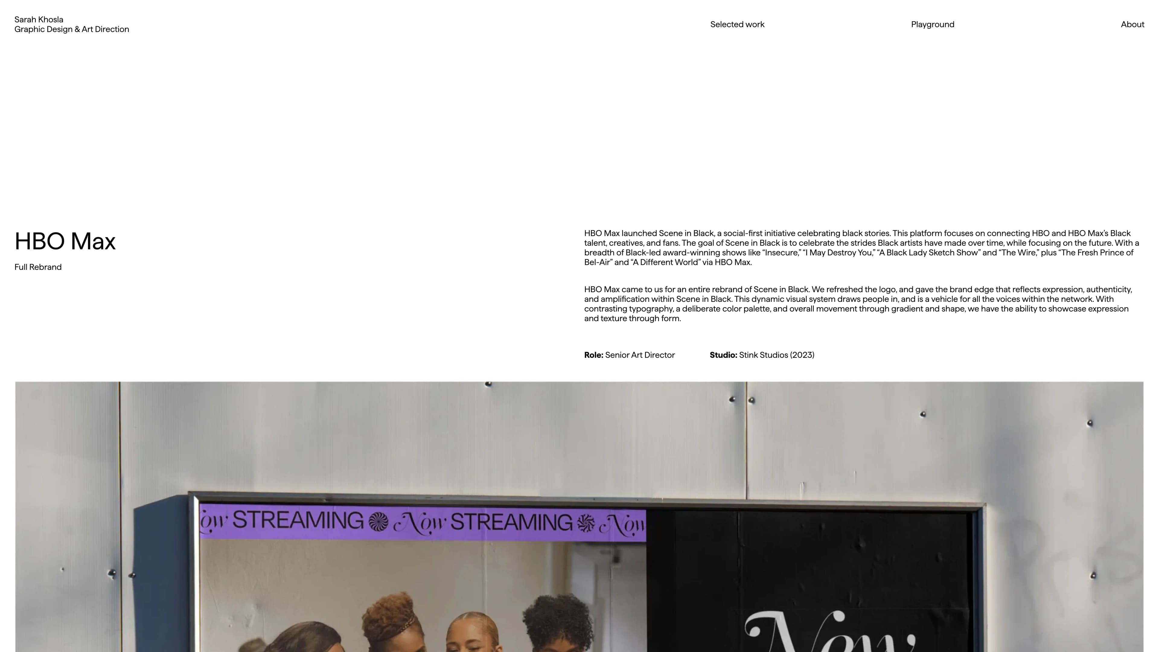 Portfolio team section